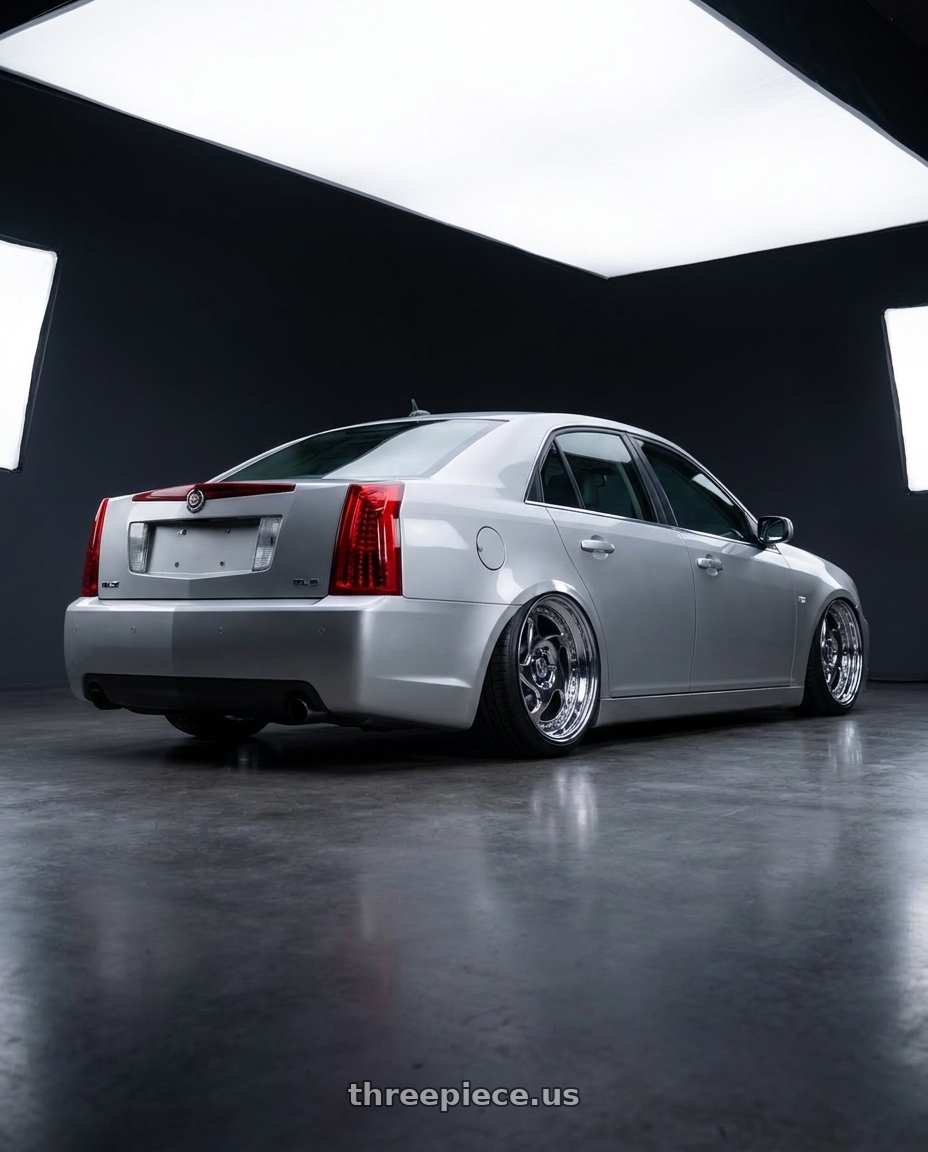 2009 Cadillac BLS  with Heritage Wheel AVUS wheels rear three quarter view slight stretch tires