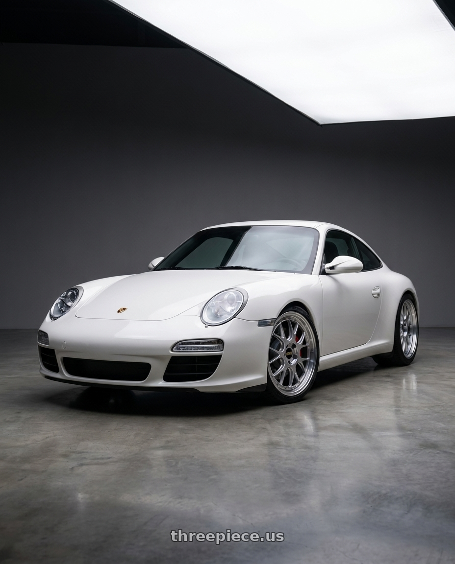 2009 Porsche 997.2 Carrera with BBS LM-R 5x130 19x11.0+63 Diamond Silver wheels