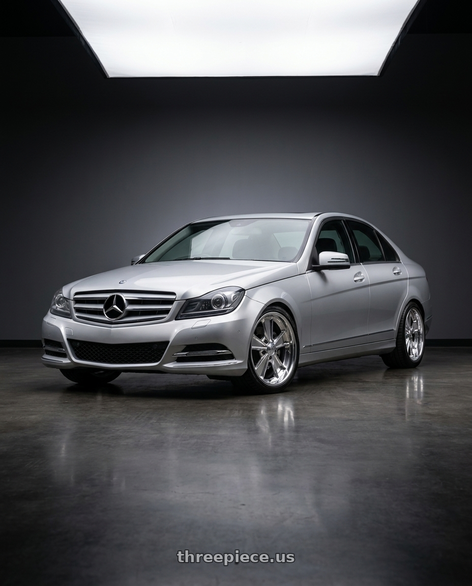 2012 Mercedes-Benz C250 with Boyd Coddington BC2P Speedster 5x114.3 17x7 +0 High Polish wheels