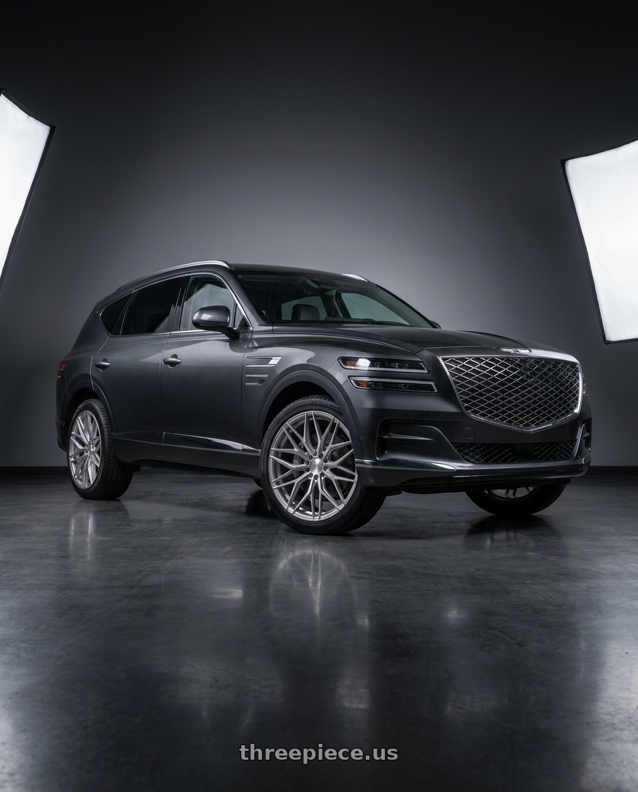 2021 Genesis GV80 with Rohana RFX17 5x112 20x9+35 Brushed Titanium wheels