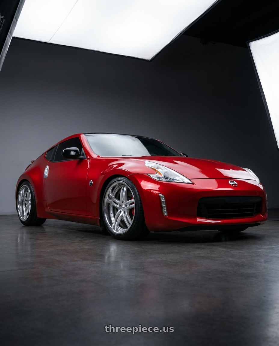 2014 nissan 370z with XIX Wheels XIX 15 5x114.3 20x10 +40 Silver Machined with Stainless Steel Lip wheels