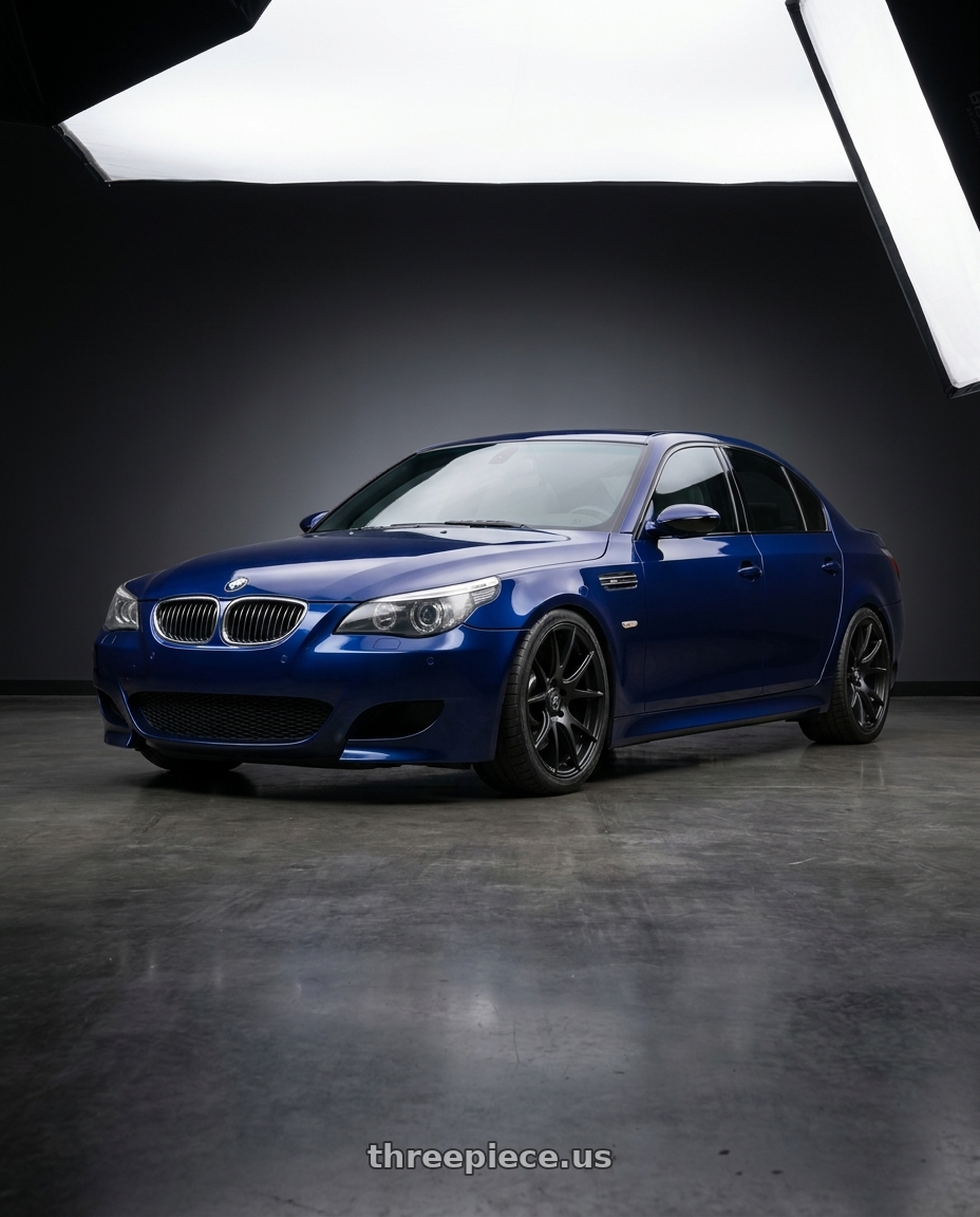 2010 BMW M5 E60 with Forgestar CF5V 5x120 19x9 +38 Satin Black wheels