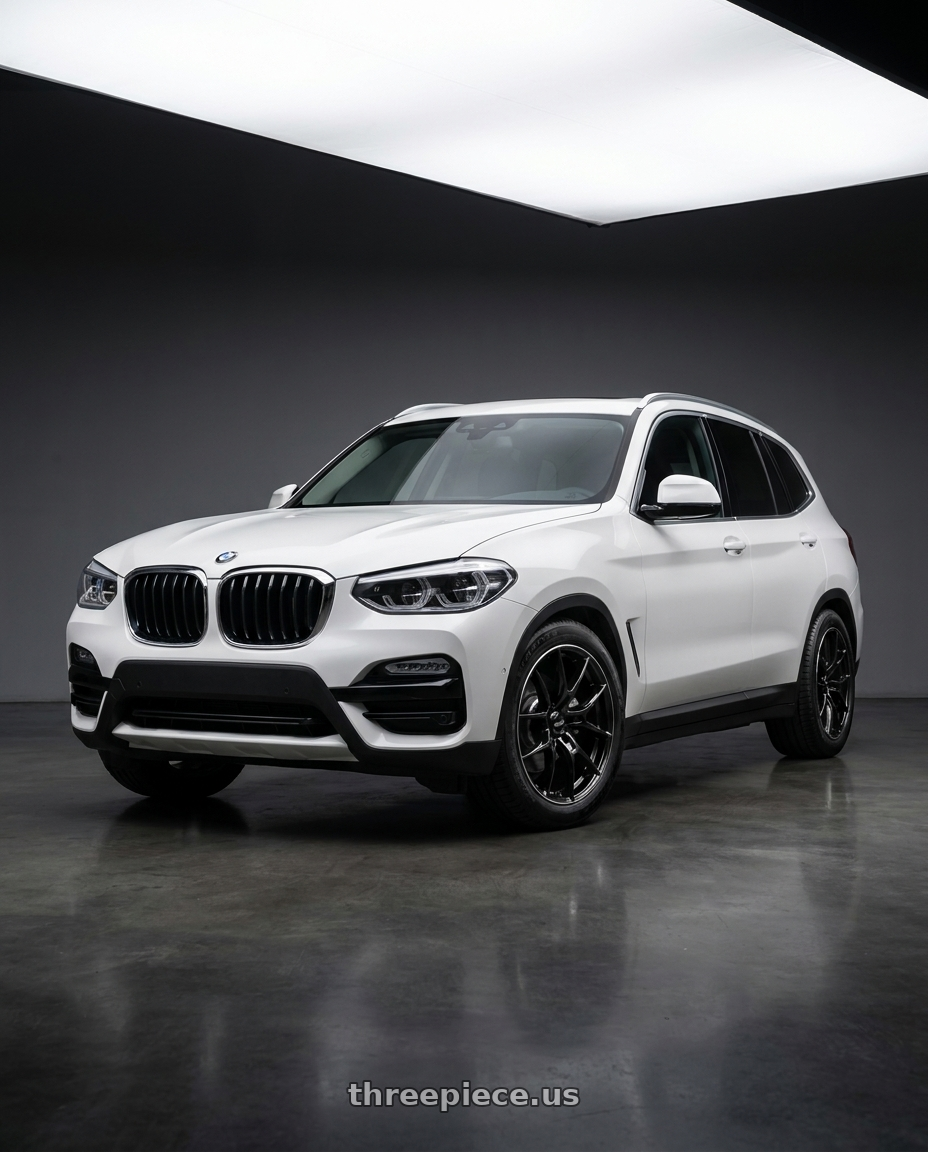 2019 BMW X3 G01 with Homura 2X9G 5x150 22x10+55 Black Mica / Rim Edge DMC wheels