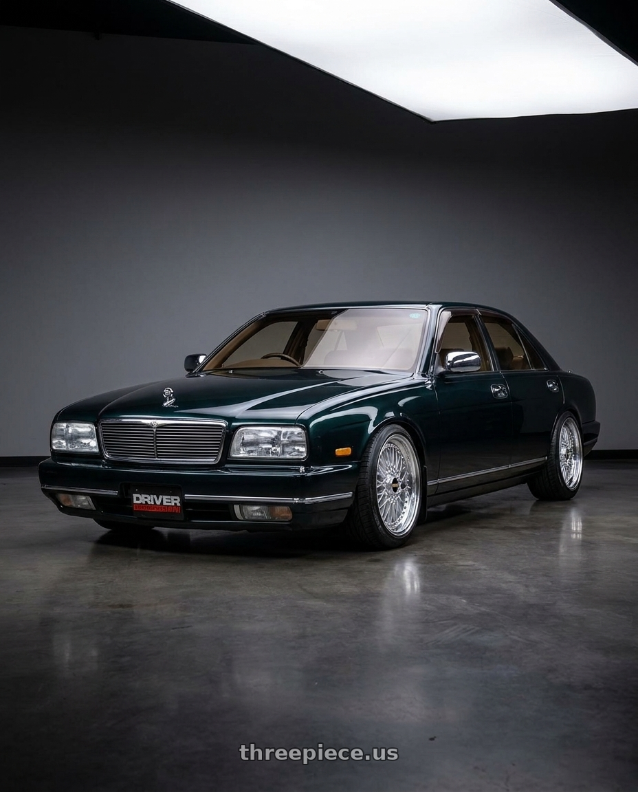 1991 nissan cima with BBS Super 5x112 19x10 +40 Diamond Silver wheels