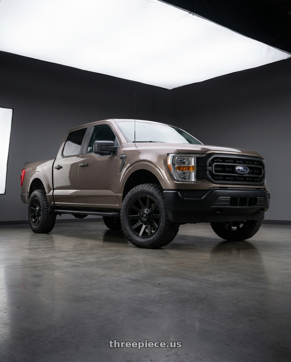 2019 Ford F-150 with Fuel 1PC D437 CONTRA 6X135/6X139.7 20X9 +2 SATIN BLACK wheels