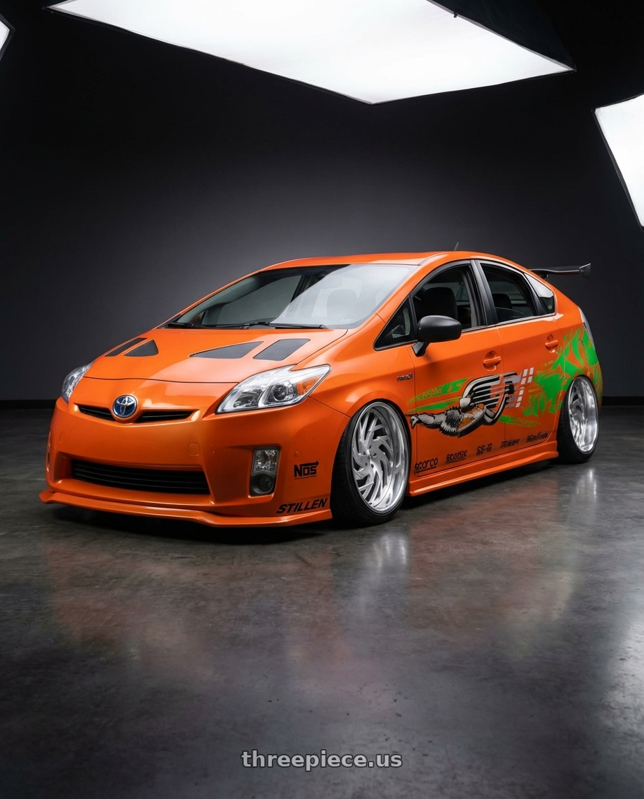 2011 Toyota prius with Asanti Forged AF864 5X120.65 26X10 +5 BRUSHED wheels
