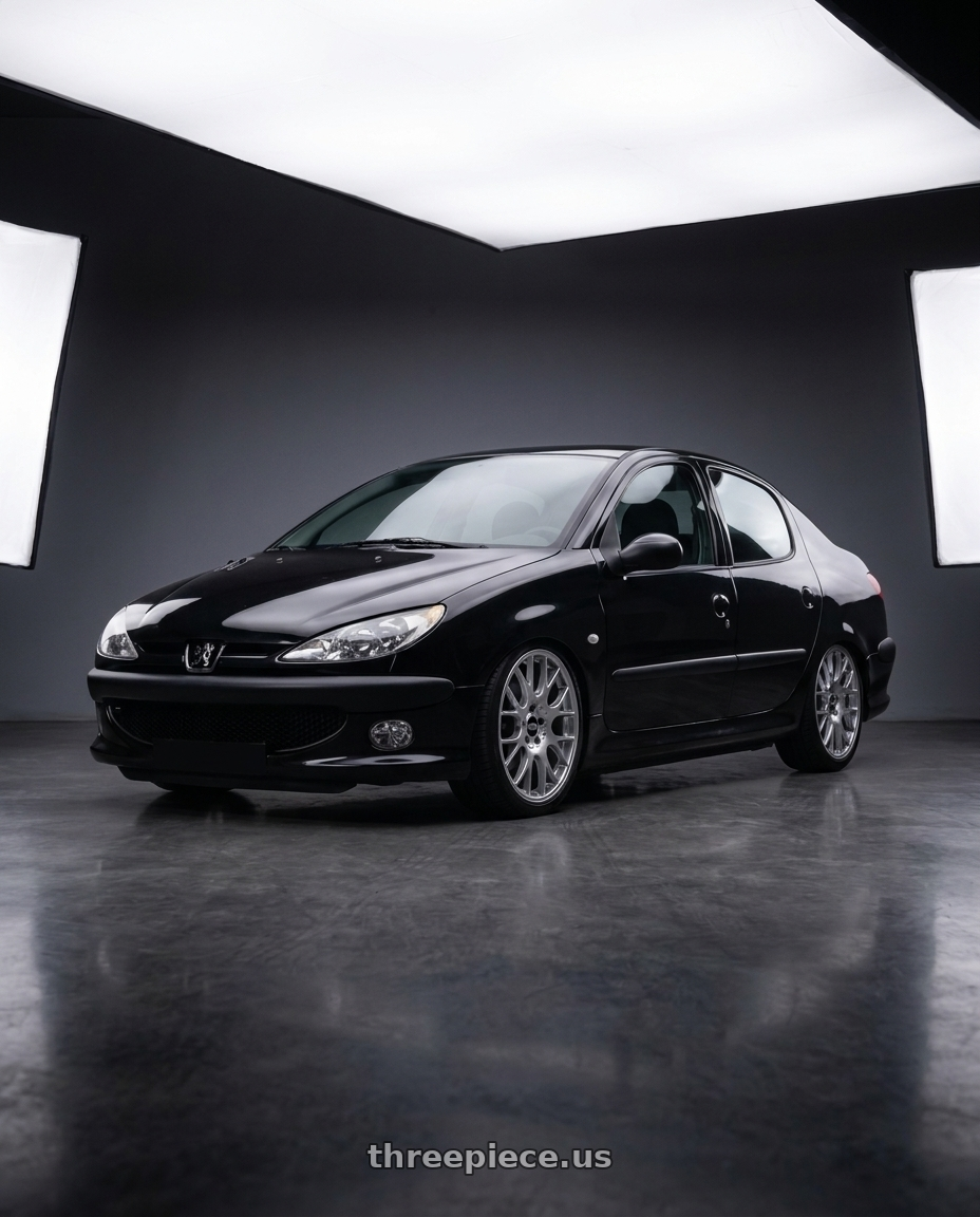 2011 Peugeot 206 SD with BBS CH-R 5x112 18x8.5 +38 Brilliant Silver Polished Rim Protector wheels