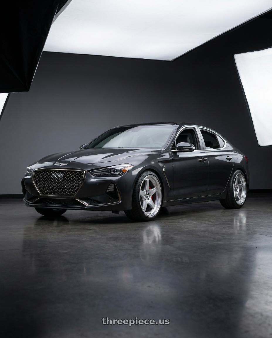 2019 Genesis G70 with ESR Wheels CR SERIES CR5 5x100 18x10.5 +22 Hyper Silver wheels