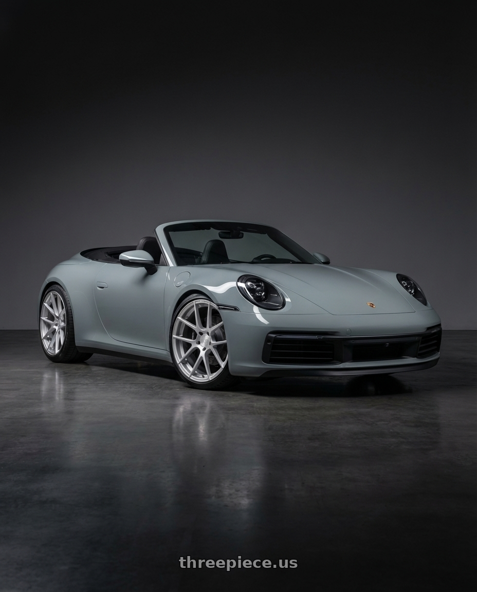 2024 Porsche 911 992 with Avant Garde Wheels M510 5X130 20x10 +40 Satin Silver wheels