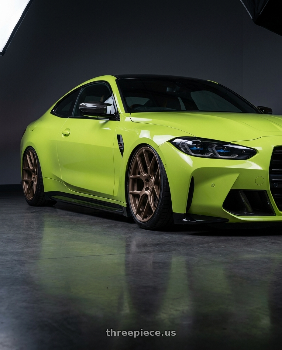 2024 BMW M4 G82 with Aodhan AFF2 5x112 19x8.5+35 Matte Bronze wheels