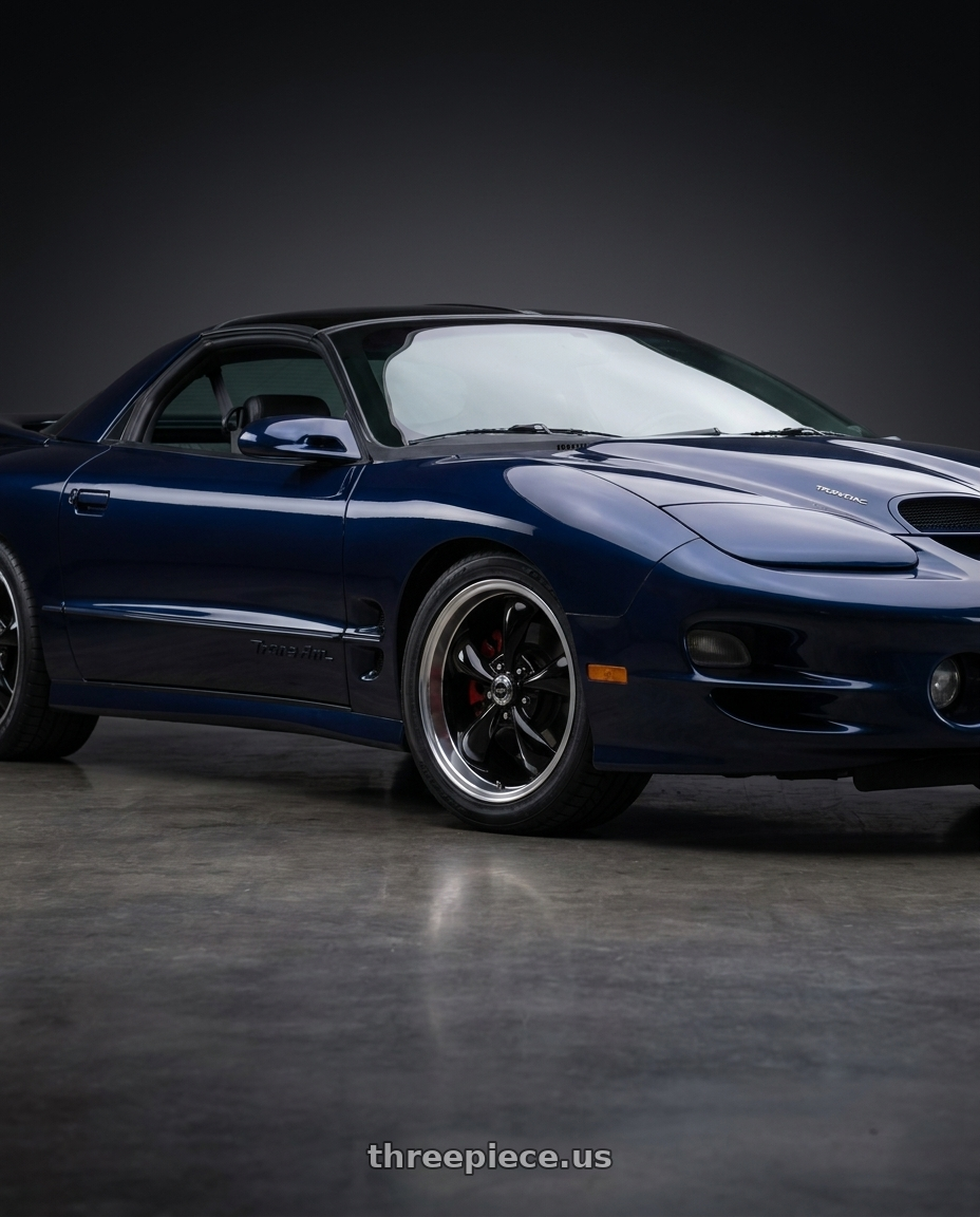 1999 pontiac trans am with American Racing AR105 TORQ THRUST M 5X110 16X7 +35 GLOSS BLACK W/ MACHINED LIP wheels