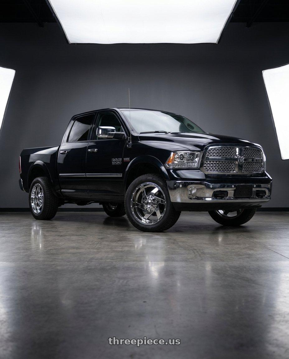 2016 ram 1500 with FULL THROTTLE FT6052 5x139.7/5x150 18x9-12 CHROME wheels