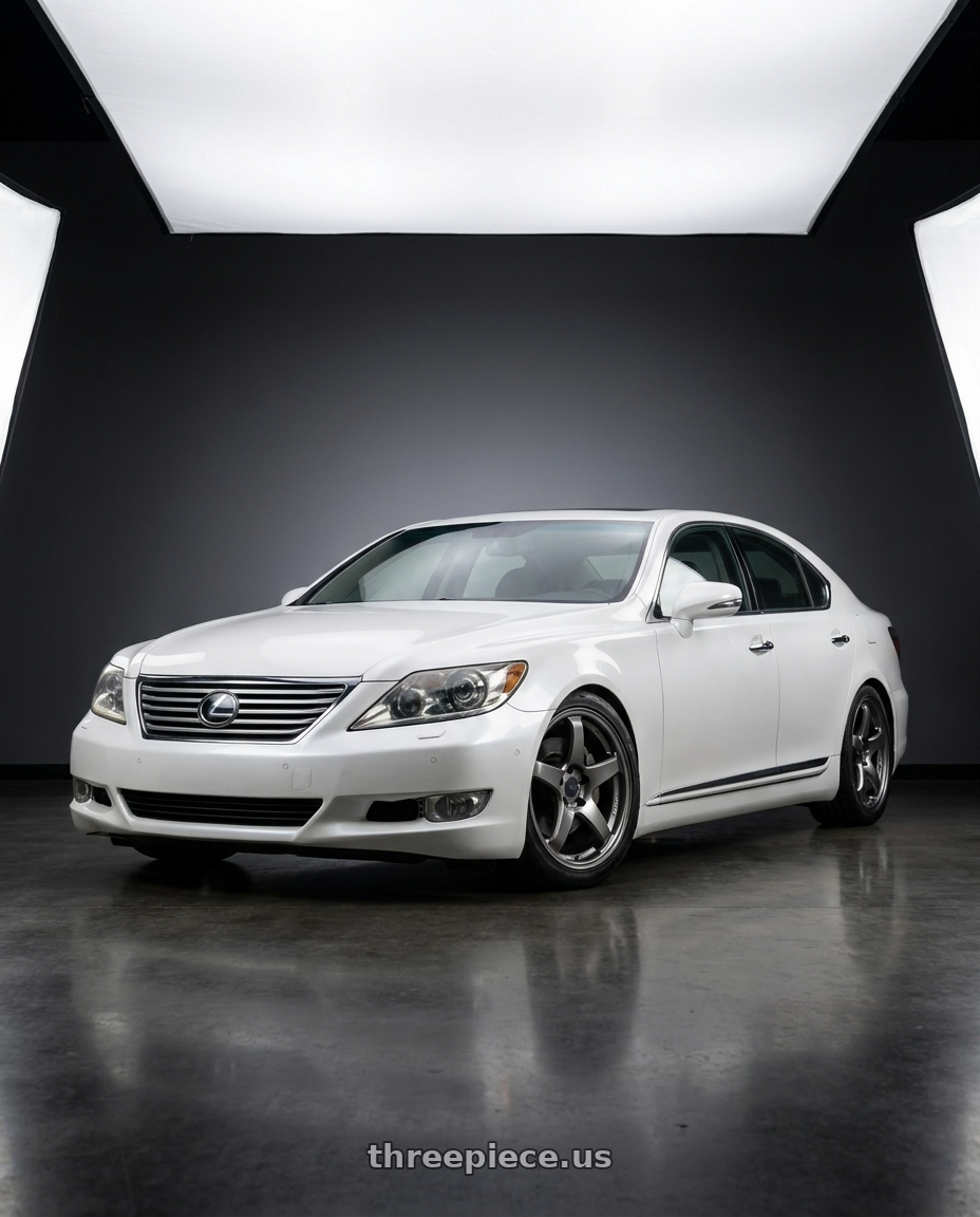 2011 Lexus LS460 with Enkei PF05 5x114.3 19x9+25 Dark Silver wheels