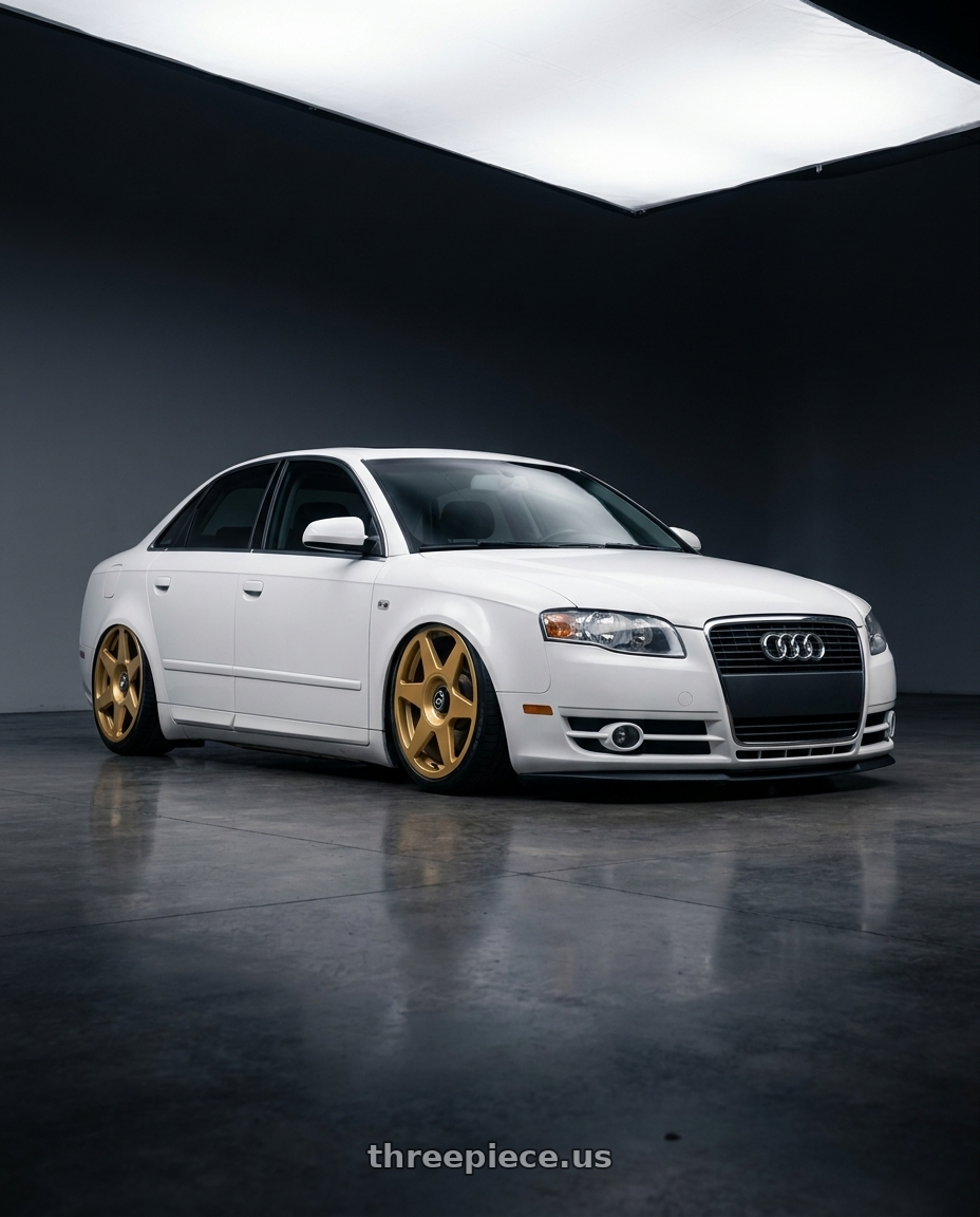 2010 Audi A4 B7 with fifteen52 TARMAC EVO 5x112 / 5x120 18x8.5 +35 GOLD (GLOSS GOLD) wheels
