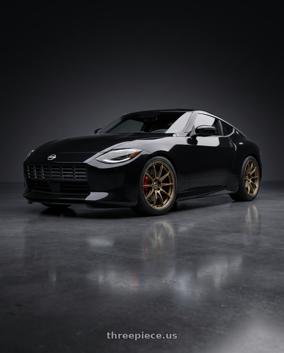 2034 nissan z with Work Zr10 2P 5x114.3 19x9.5 +18 Matte Bronze wheels