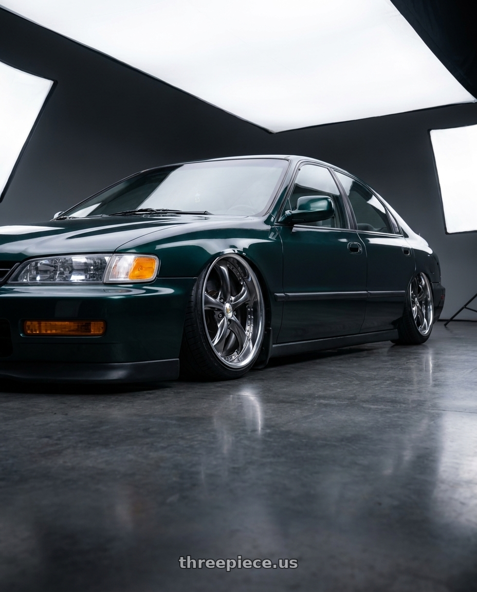 1997 Honda accord se cd5 with Work Wheels VS-KF 5X114.3 19x7.5+40 Brilliant Silver Black O Disk FULL REVERSE wheels