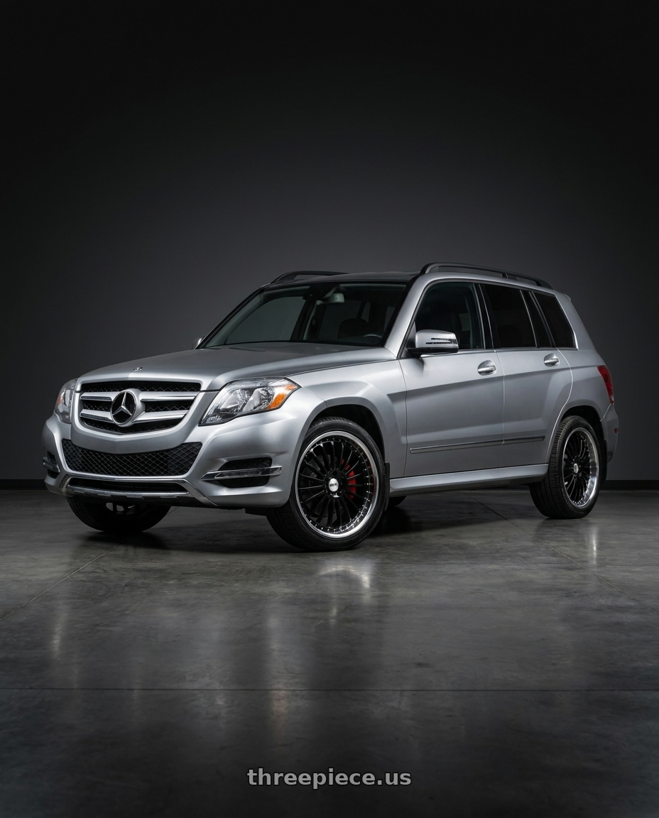 2015 Mercedes Benz GLK350 4MATIC with TSW SILVERSTONE 5X112 20X8.5 +35 GLOSS BLACK W/ MIRROR CUT LIP wheels