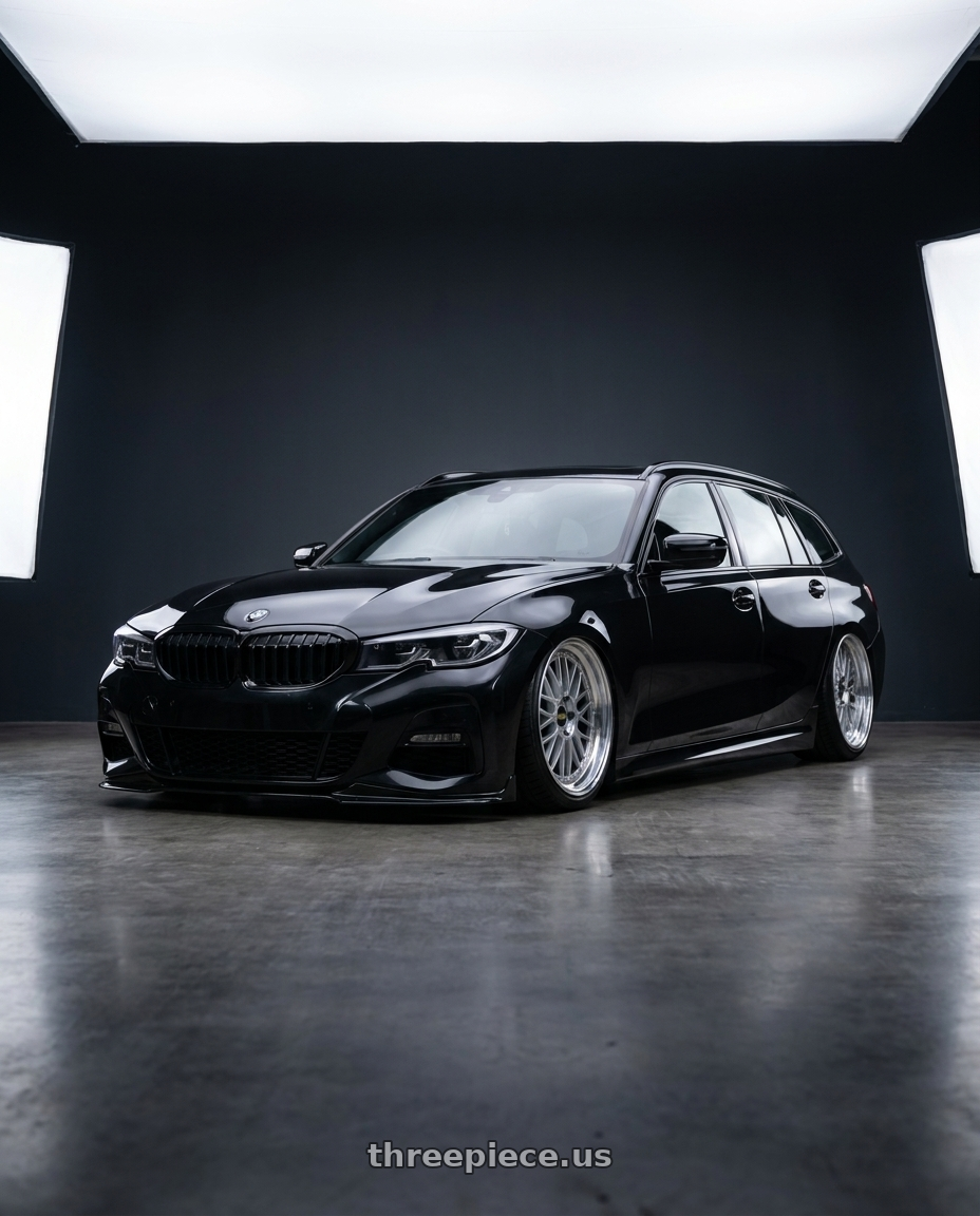 2020 bmw G21 with BBS LM 5x114.3 18x10.0+20 Diamond Silver wheels