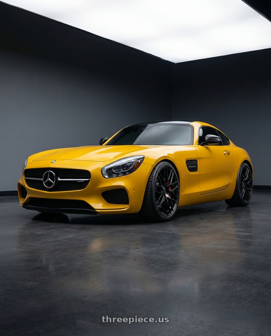 2019 Mercedes-Benz AMG GT with Avant Garde Wheels M520R 5X112 19x9.5 +40 Gloss Black wheels