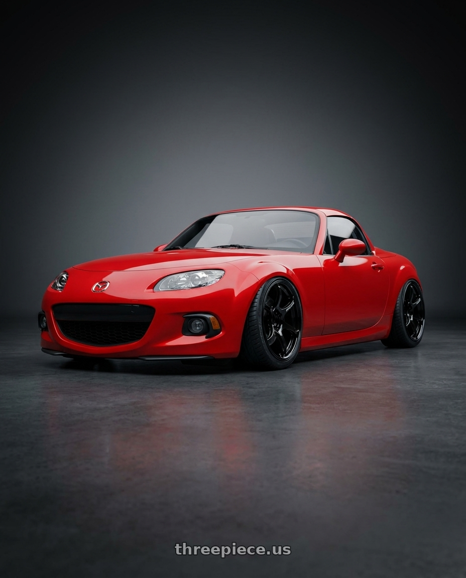 2012 Mazda MX-5 Miata NC with Advan RGIII 5x114.3 17x9.0+45 Gloss Black wheels