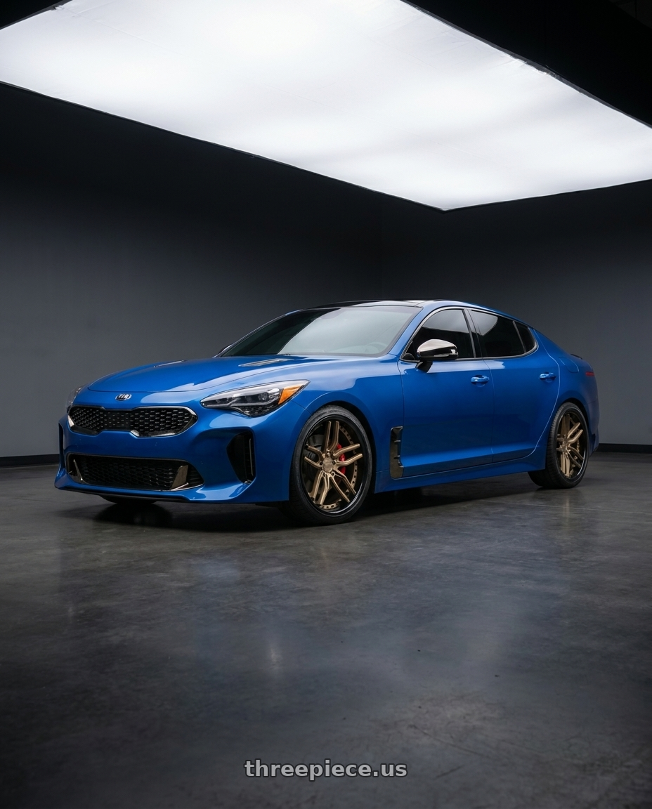 2018 kia stinger with Niche 1PC M195 METHOS 5X114.3 20X9 +35 MATTE BRONZE BLACK BEAD RING wheels