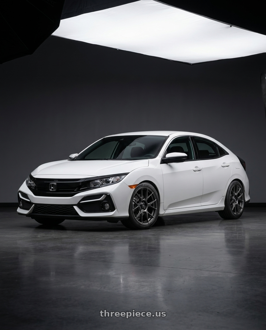 2021 Honda Civic Type R with Konig Ampliform 5x120 18x8.5+32 Dark Metallic Graphite wheels