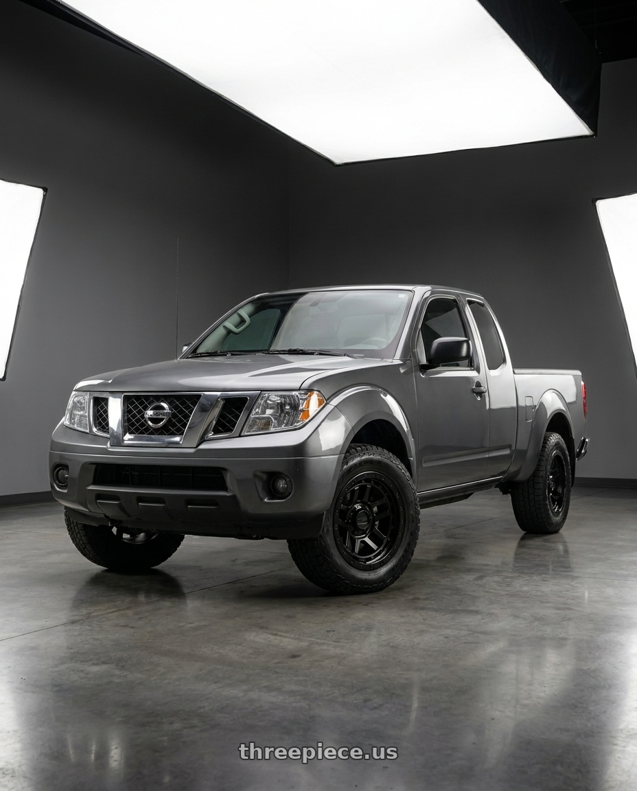2021 Nissan Frontier SV with KMC KM540 RECON 6X114.3 17X8.5 +18 SATIN BLACK wheels