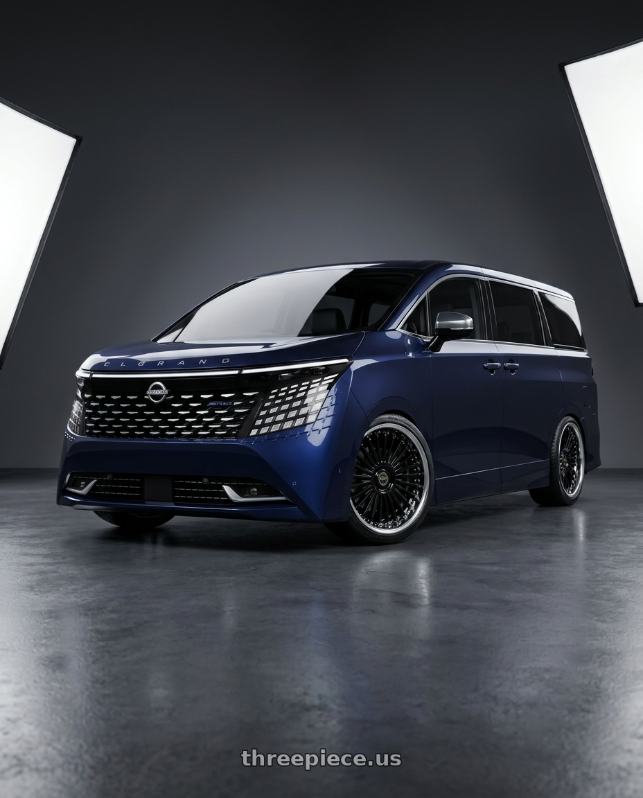 2026 nissan elgrand with Work Emitz Black Polish 5x100 19x10.0 +38 wheels