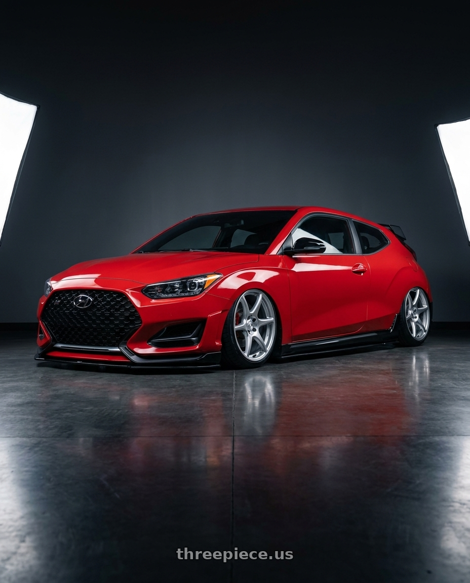 2022 Hyundai Veloster N with Kansei K11S Tandem 5x114.3 19x9.5 12 Hyper Silver wheels