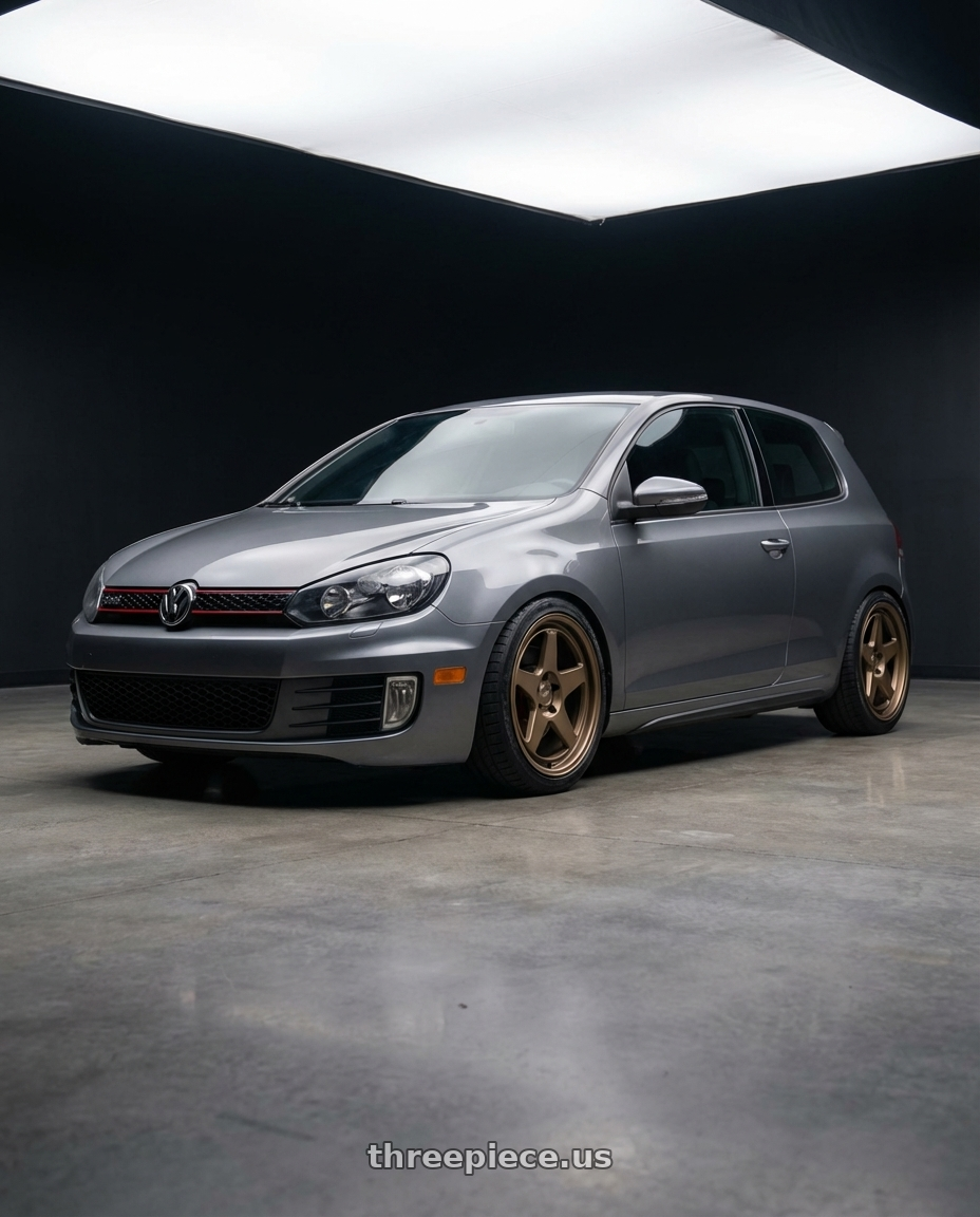 2013 Volkswagen GTI MK6 with Kansei K12B KNP 5X112 18x8.5 35 Bronze wheels