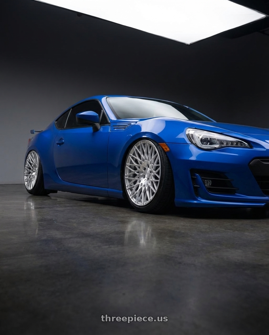 2017 Subaru BRZ with Avant Garde Wheels M540 5X100 18x8 +30 Silver Machined wheels