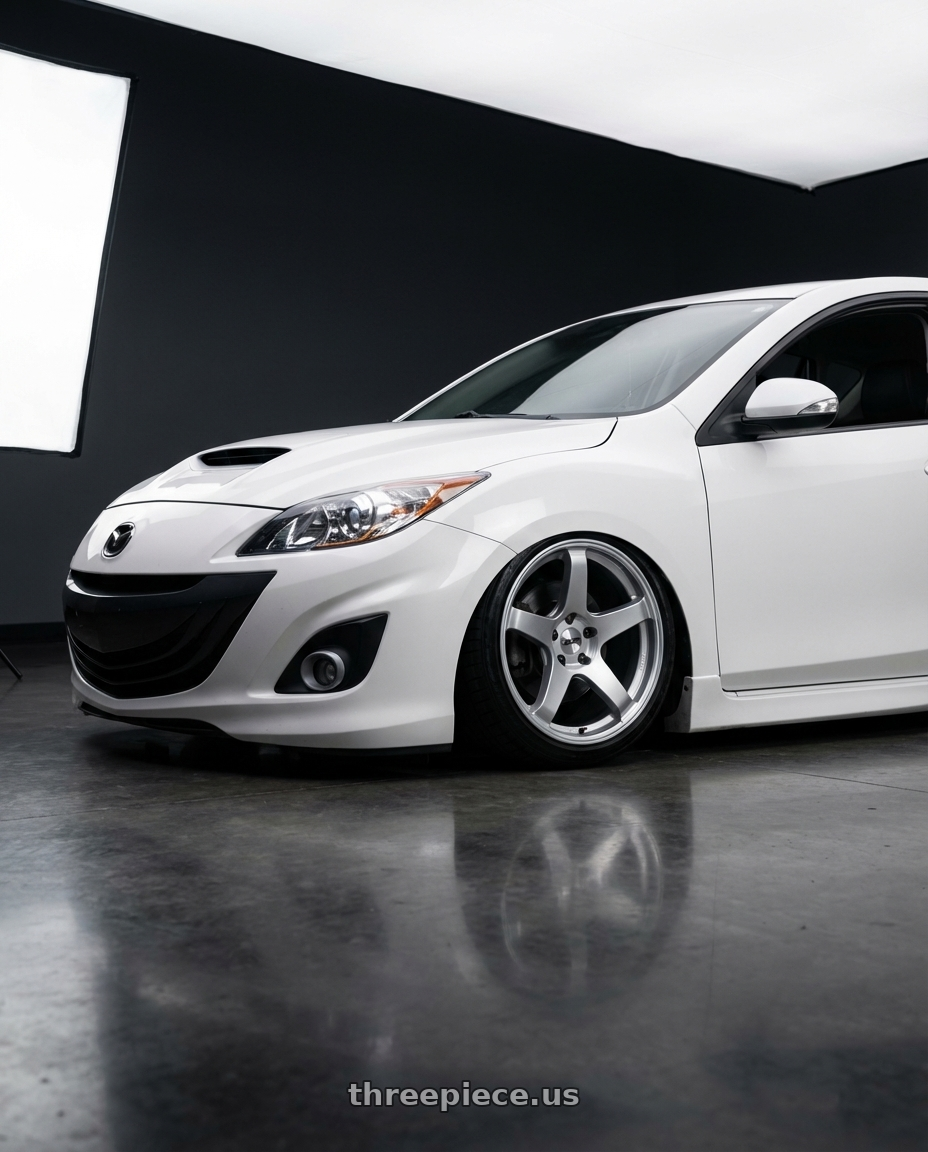 2012 Mazda Mazdaspeed3 with Ssr Gtv01 5x114.3 18x8.5+40  GLARE SILVER wheels