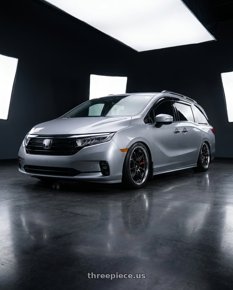 2024 Honda Odyssey with Work Zr10 2P 5x120 20x8.5 +45 Glim Black wheels