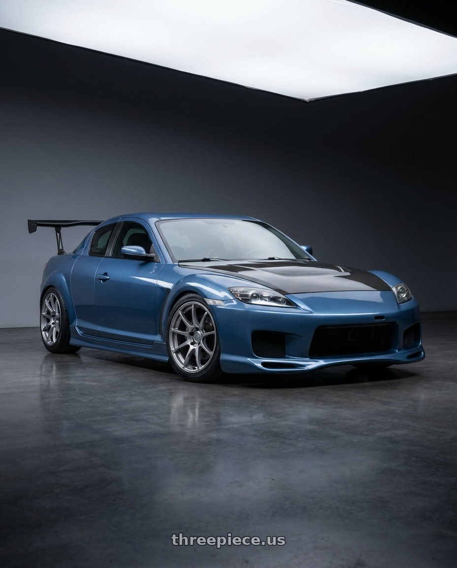 2005 mazda rx8 with Ssr Gtv02 5x114.3 18x8.5+40  GLARE SILVER wheels