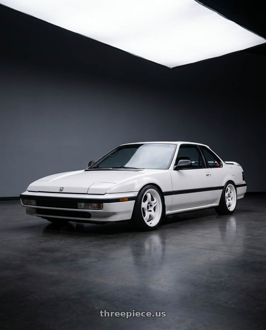 1991 honda prelude with Work Meister S1 2P 4x100 15x7+22 O Disk Black wheels