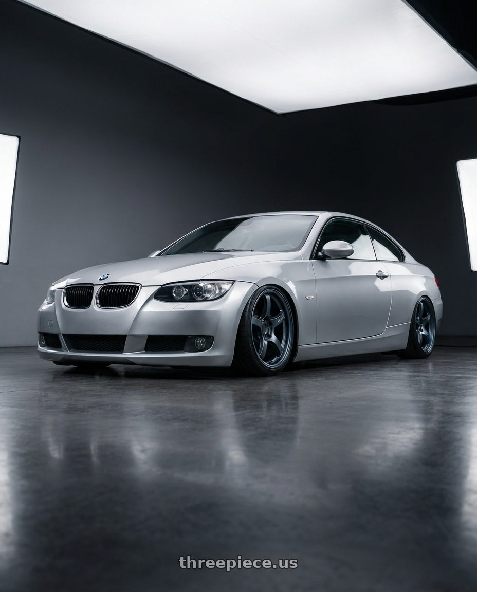 2012 BMW 3 Series E92 with Gram Lights 57CR 5x120 19x10.5+22 Gunblue II wheels