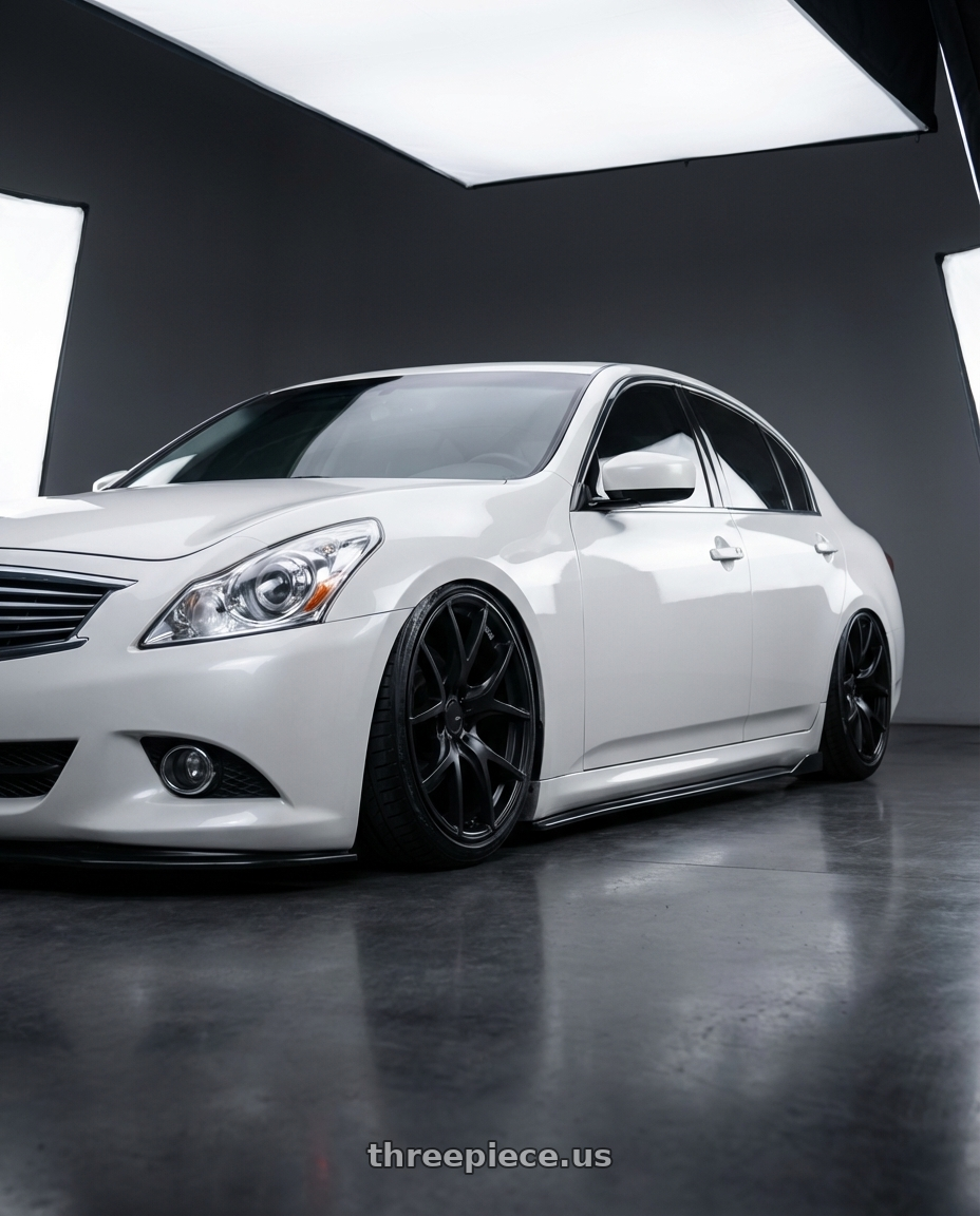 2012 Infiniti G37 with Ssr Gtv03 5x114.3 19x8.5+38  FLAT BLACK wheels
