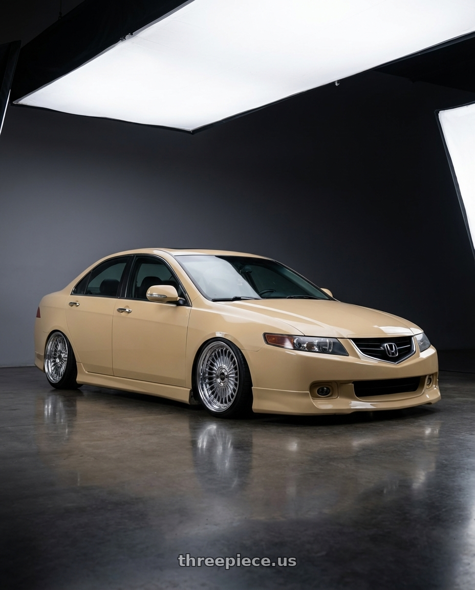 2004 Acura tsx with Work Emitz Black Polish 5x100 19x8.0 +18 wheels