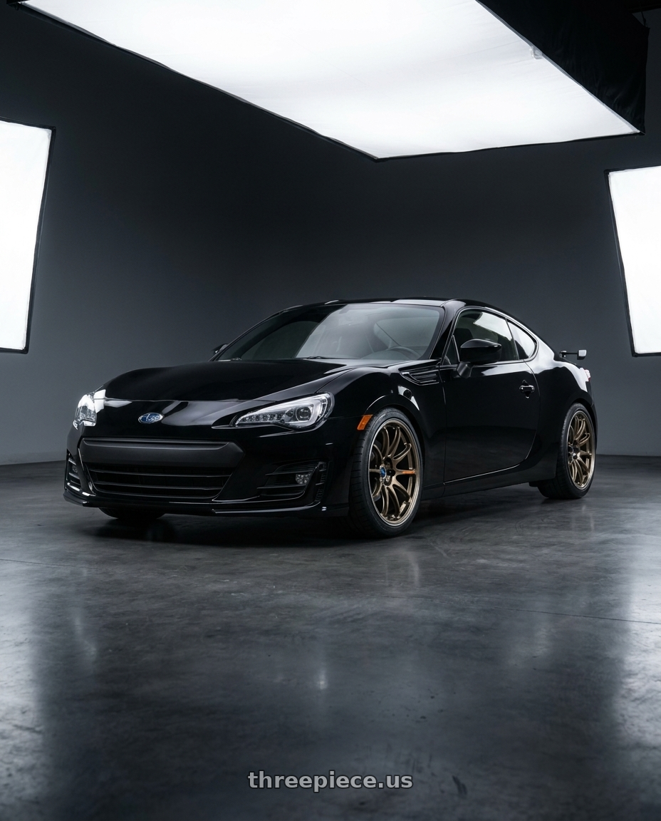 2018 Subaru BRZ with Work Emotion Zr10 5x100 18x8.5 +38 Titanium Diamond Lip Cut wheels
