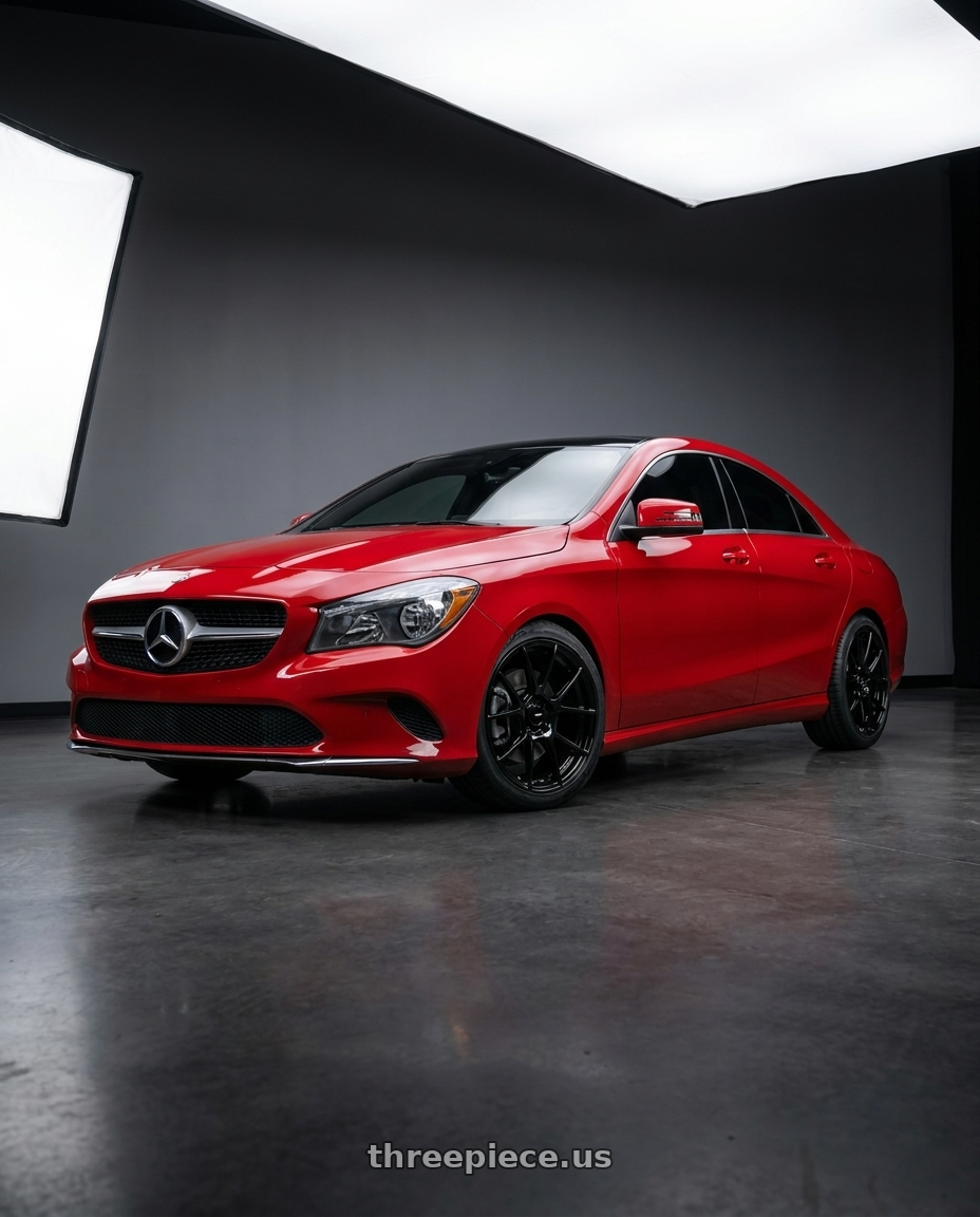 2018 mercedes benz cla250 with Enkei TS-V 5x112 18x8+45 Gloss Black wheels