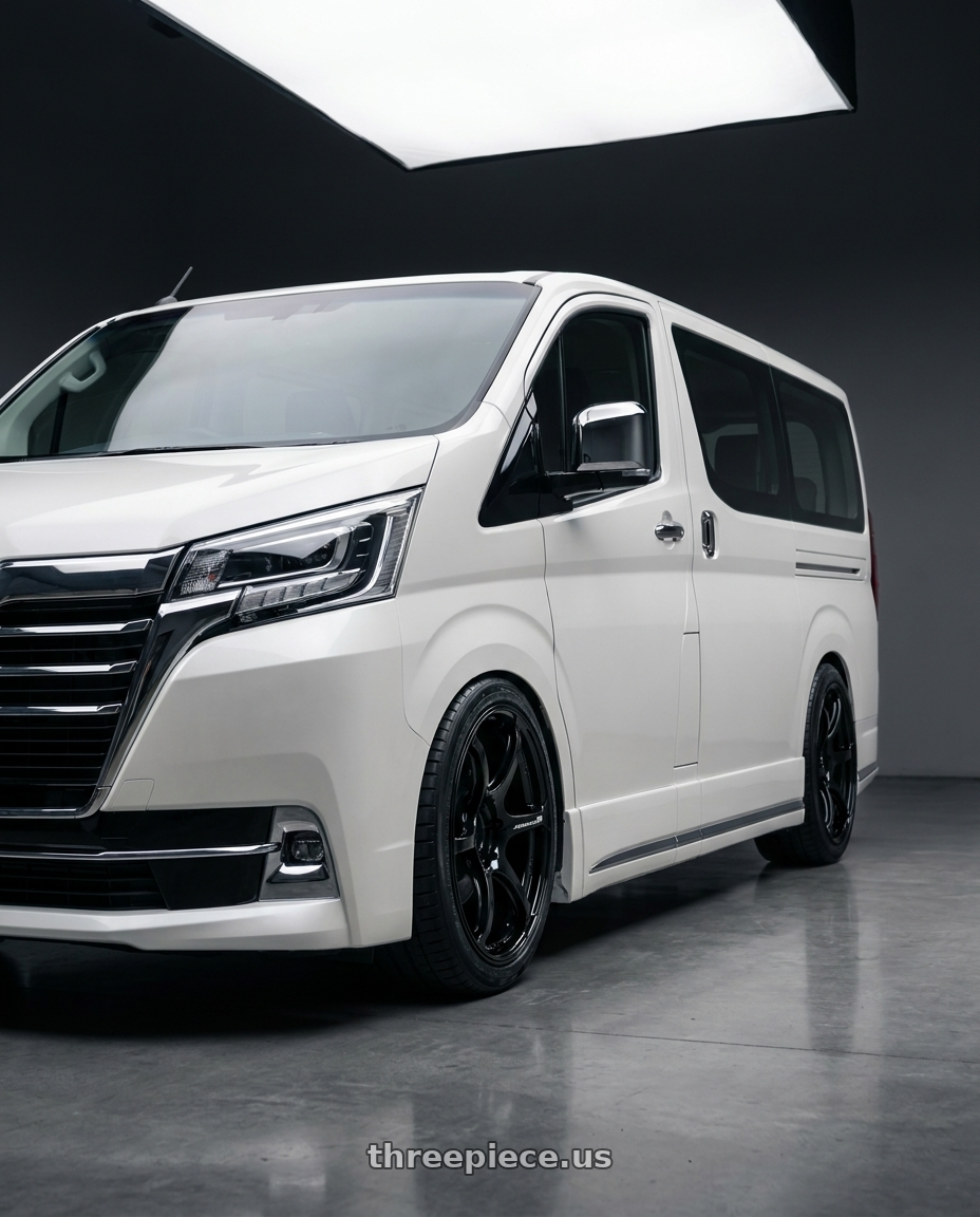 2026 Toyota granvia with Advan RGIII 5x114.3 19x8.5+45 Gloss Black wheels
