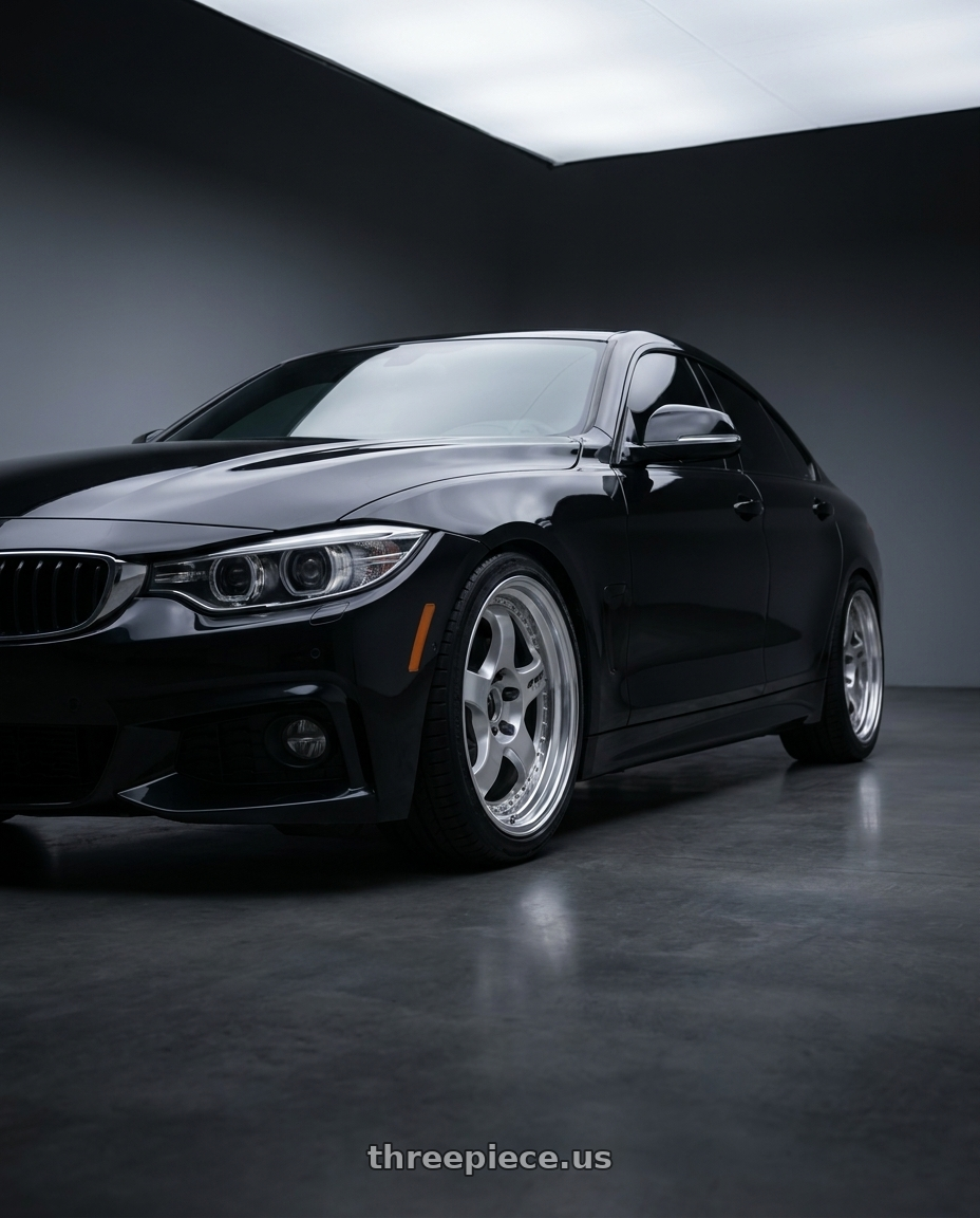 2019 BMW 440i gran coupe with Work Meister S1 3P 5x120 18x9.5+37 R Disk Silver wheels