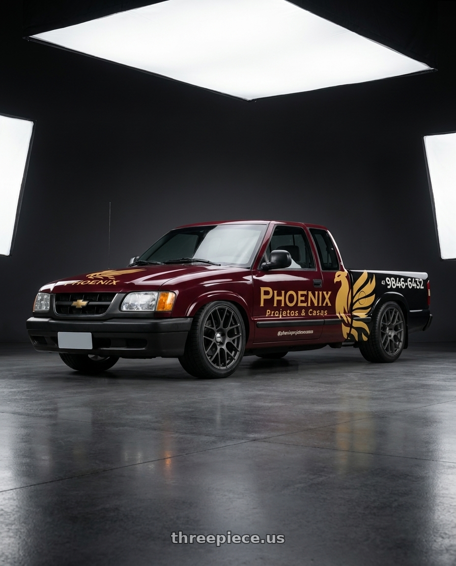 chevrolet S10 brasil , estendida adesivada ano 1998 with TSW NURBURGRING 5X114.3 17X7.5 +45 MATTE GUNMETAL wheels