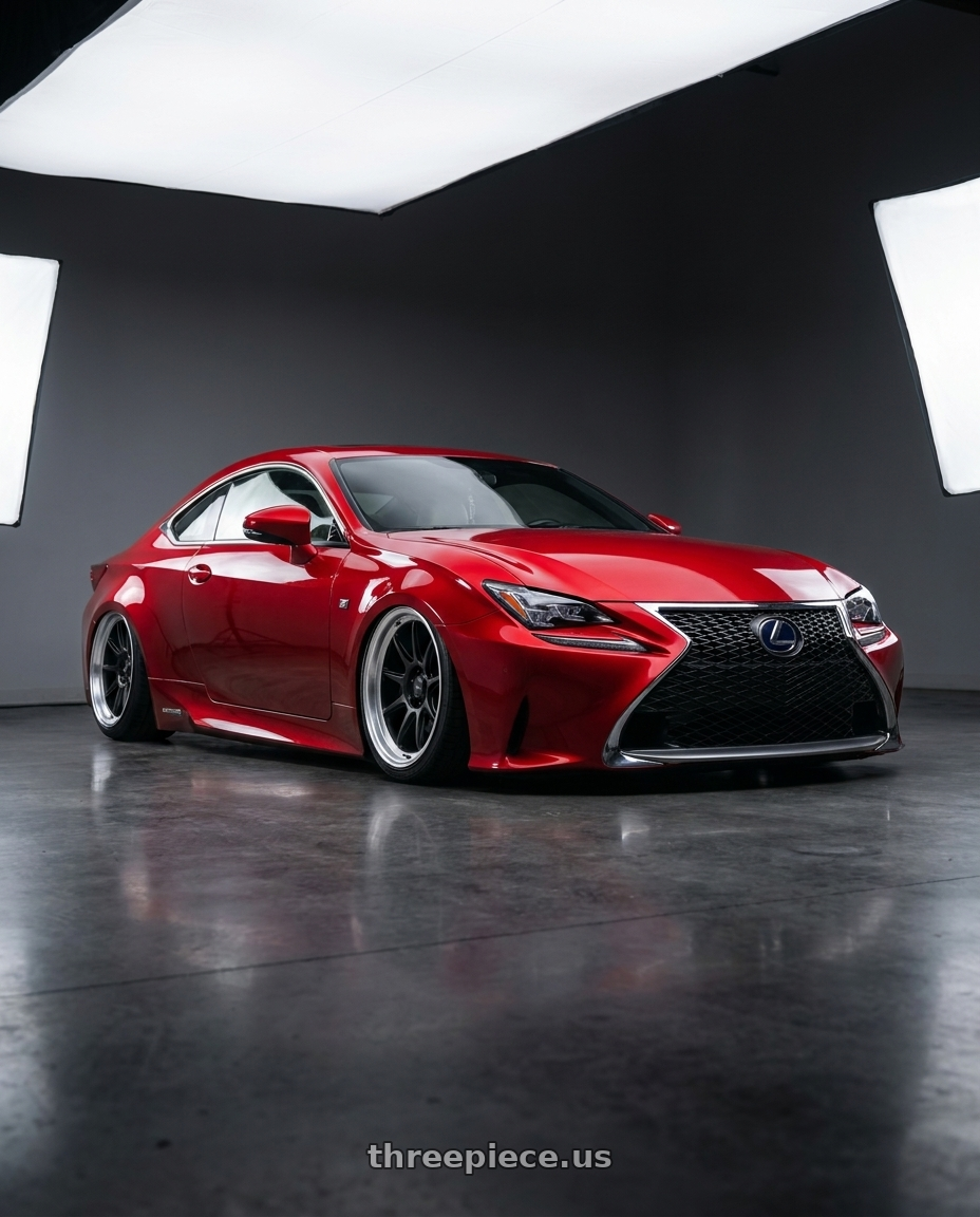 2018 Lexus RC F with Konig Countergram 5x114.3 19x9.5+25 Matte Black / Matte Machined Lip wheels