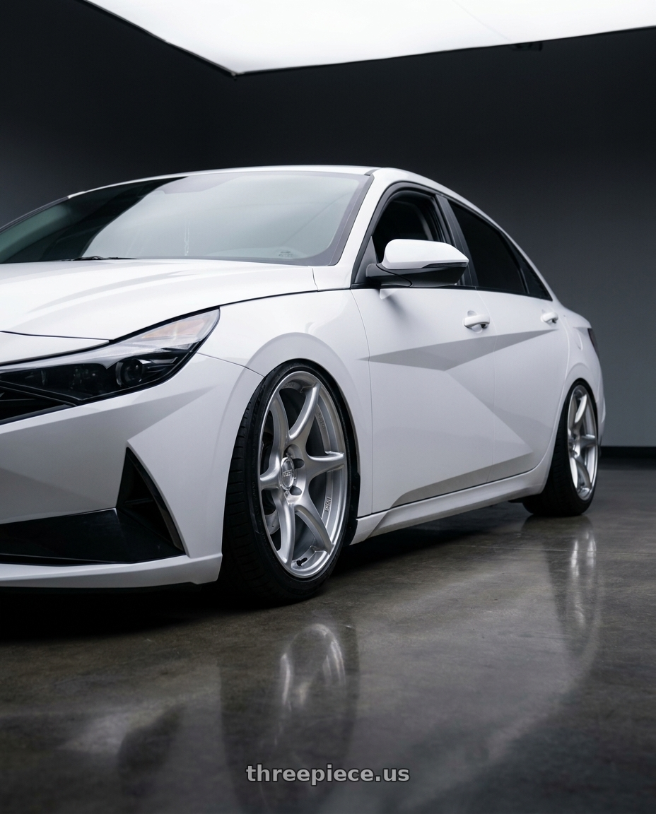 2024 Hyundai Elantra N with Kansei K11S Tandem 5x114.3 19x10.5 12 Hyper Silver wheels