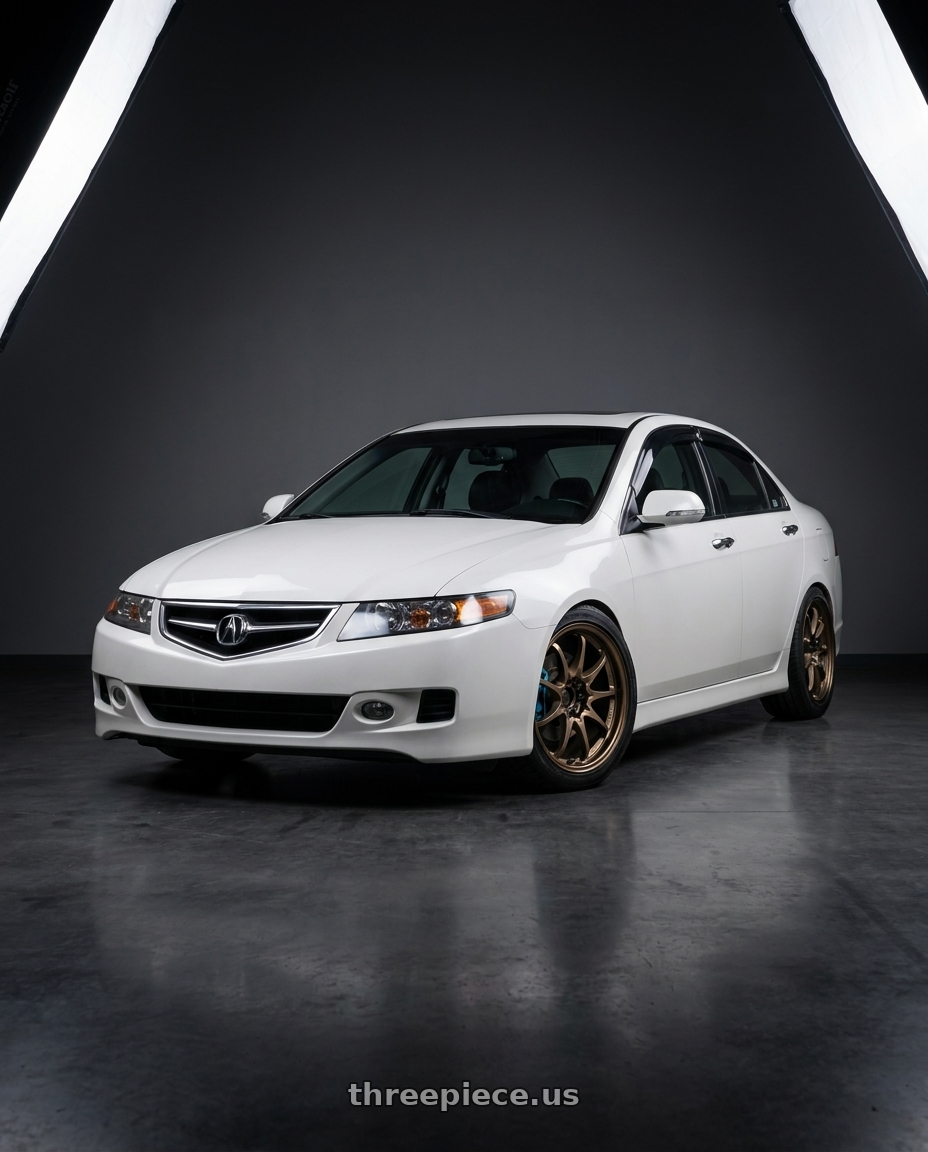 2007 acura tsx with Volk Racing CE28N-PLUS 5x114.3 17x8 +38 SHINING BRONZE METAL wheels