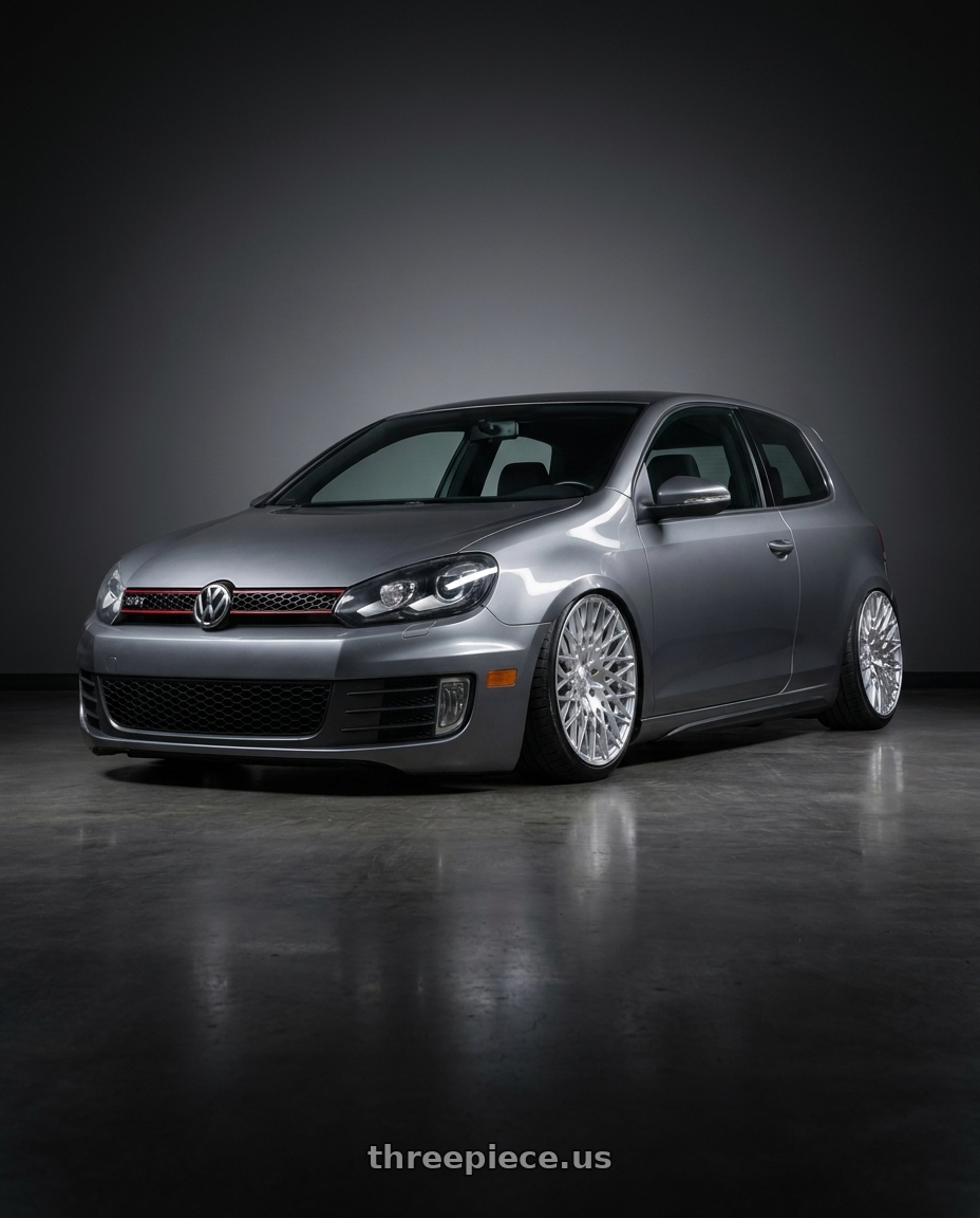 2013 Volkswagen GTI MK6 with Avant Garde Wheels M540 5X112 18x9 +48 Silver Machined wheels