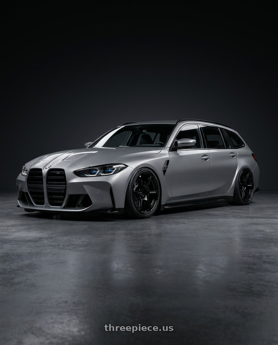 2025 Bmw G81 with Advan RGIII 5x112 19x8.5+45 Gloss Black wheels