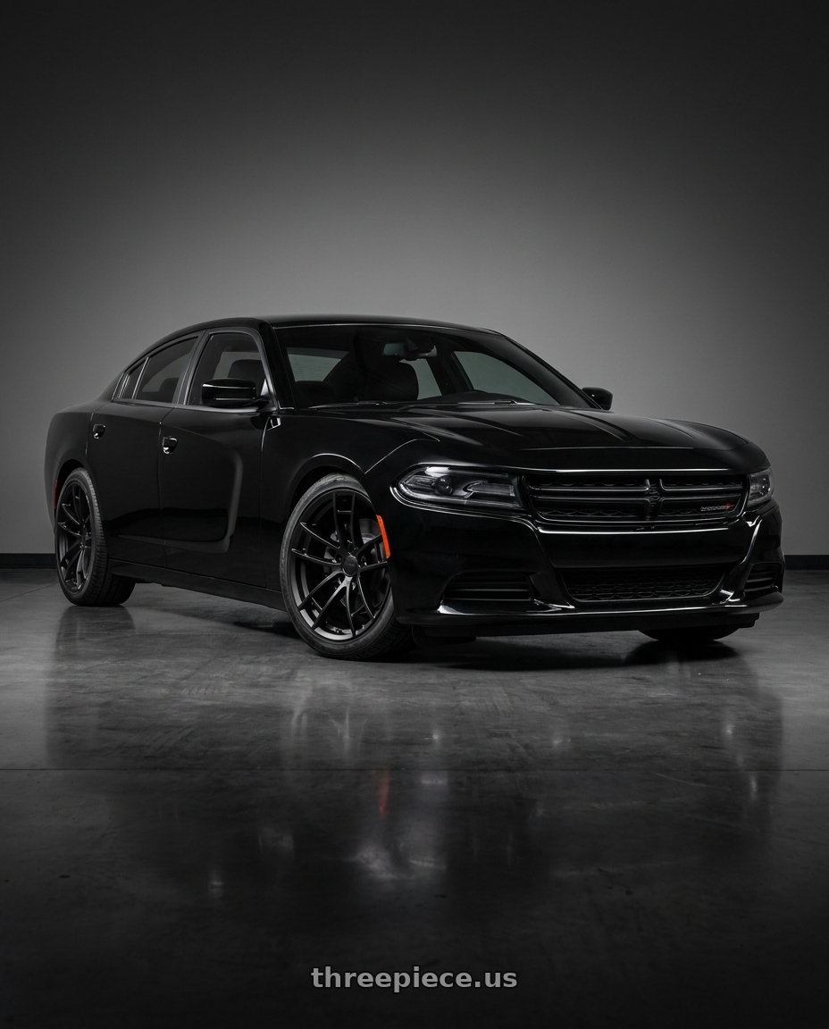 2021 Dodge Charger SXT with MRR M392 5x115 20x9.5  +12 Matte Black fit Charger Challenger wheels