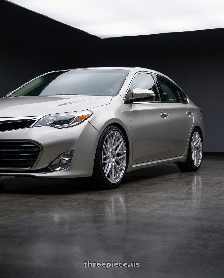 2013 toyota avalon with F1R F103 5x114.3 18x8.5 +38 Brushed Silver wheels